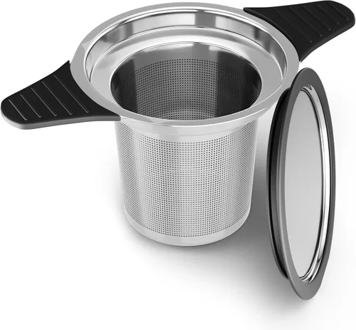 Reinmoson Coladores y Filtros Grandes para Té Suelto de Una Taza, Infusores de Té de Malla Extra Fina de Acero Inoxidable 304 y Silicona de Grado