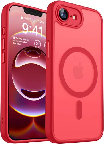Miniatura 39 de CANSHN Funda magnética compatible con iPhone 17 Pro, mejorada [protección completa de la cámara] [compatible con Magsafe] [mate translúcido] funda