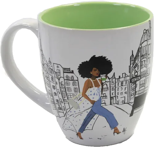 Miniatura 12 de African American Expressions - Taza Maya Angelou Barack Obama Legends Unite (15 oz.) CHMUG47, color negro