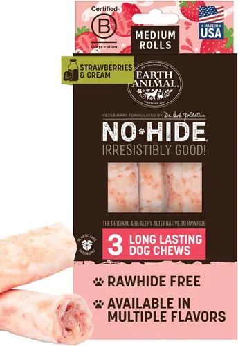 Miniatura 23 de Earth Animal Masticables sin ocultar – de The Grill Rolls Bacon Cheeseburger Sabor Rawhide Free Medium Dog Chews – 3