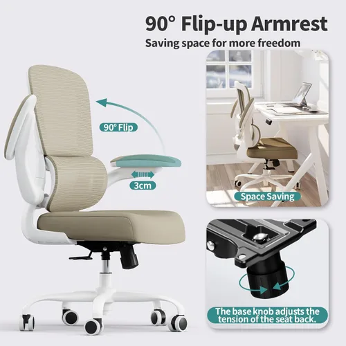 Miniatura 6 de TRALT Silla de oficina – Silla de escritorio ergonómica con soporte lumbar ajustable, silla de computadora de malla, sillas ejecutivas para oficina