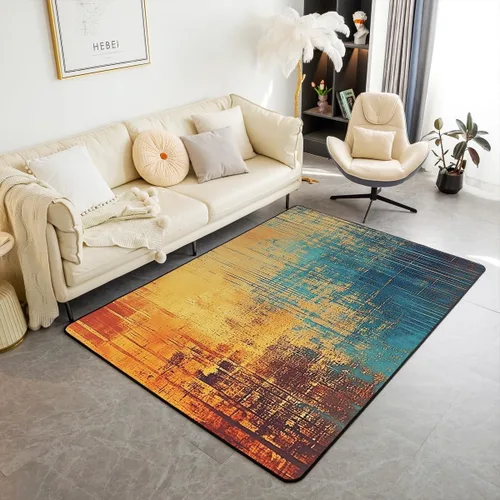 Miniatura 16 de jejeloiu Alfombra de decoración de mármol negro y dorado, alfombra para sala de estar, dormitorio, para niños, niñas, adolescentes, decoración