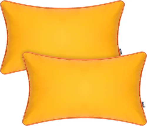 Miniatura 27 de Paquete de 2 fundas de almohada para exteriores de 12 x 20 pulgadas, resistente al agua, de piel de silicona, resistente a los rayos UV, resistente