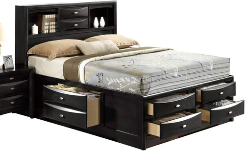 Miniatura 4 de Global Furniture USA Cama matrimonial Linda Negra