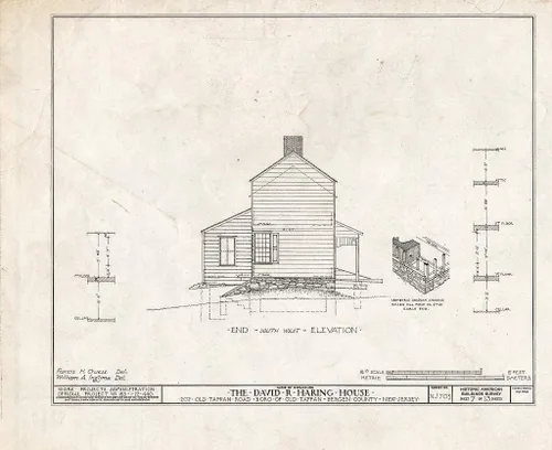 Historic Pictoric : Blueprint HABS NJ,2-TAPO,4- (Hoja 7 de 13) - David R. Haring House, 202 Old Tappan Road, Old Tappan, Bergen County, NJ 20 x 16