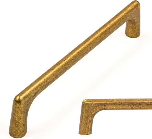 Miniatura 27 de Amerdeco ZH0053 - Paquete de 10 pomos de latón antiguo para gabinetes de un solo agujero, pomos redondos de 1 pulgada de diámetro, pomos y tiradores