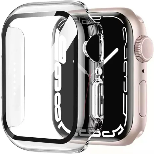 Miniatura 31 de Paquete de 2 fundas rígidas de 1.496 pulgadas para Apple Watch Series 3, 2, 1, 1.496 pulgadas, protector de pantalla de vidrio templado, cobertura