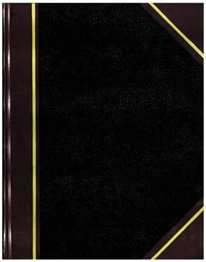 Miniatura 2 de Texthide - Libro de registros, negro/borgoña, 150 páginas verdes, 10 3/8 x 8 3/8
