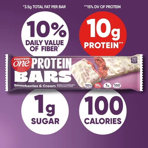 Miniatura 7 de Protein One Barras de proteína de 90 calorías, chispas de chocolate, aptas para Keto, 5 unidades, 4.8 onzas (paquete de 12)