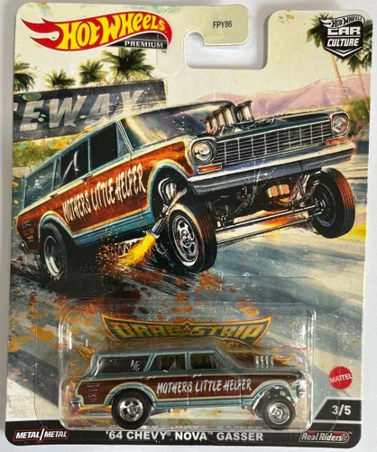 Miniatura 5 de Hot Wheels Car Culture 2022 Dragstrip Demons - Paquete completo de 5 vehículos fundidos a presión, escala 1:64, FPY86-957R, a partir de 3 años