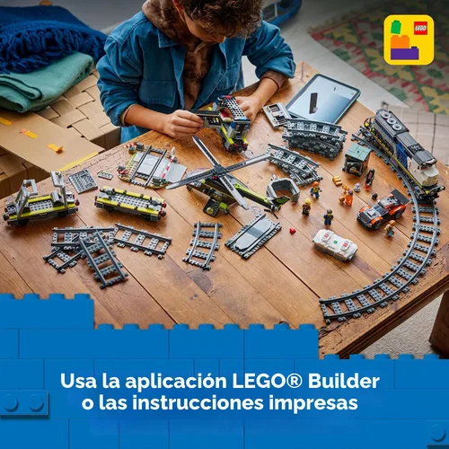 Miniatura 7 de LEGO City Police Train Heist - Juego de tren con juguete de coche de policía para niños y niñas, a partir de 7 años, juego de simulación para niños