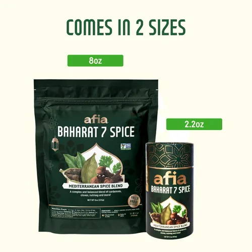 Miniatura 9 de Afia Baharat 7 Spice Blend – Condimento levantino premium con cilantro, canela, clavo, pimienta negra, comino y cardamomo – Sabor audaz de Oriente