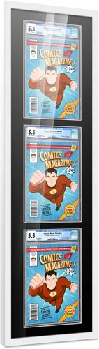 Miniatura 137 de Marco de cómic con paspartú para 8 CGC, CBCS o PGX Graded Comics - Marco de cómic blanco para cómics de 8.125 x 13 pulgadas Marco blanco