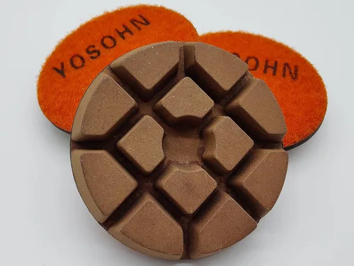 Miniatura 7 de Yosohn Almohadillas de pulido de diamante de 3 pulgadas para piso de concreto, grado profesional, alto rendimiento, juego de 3, con alfombrilla