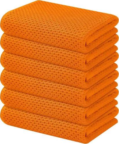 Miniatura 175 de Kitinjoy - Paños de cocina de 100 % algodón, tela de tejido gofrado, paño de limpieza ultrasuave, absorbente y de secado rápido. Gris Oscuro