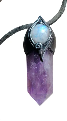 Miniatura 4 de Collar de cristal de Unidad, ametrina Joyas de despertar espiritual Amatista, citrino, piedra lunar y labradorita azul Regalos de atención