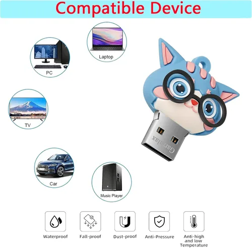 Miniatura 3 de Unidades flash USB, USB 2.0 de silicona impermeable, lápiz de memoria USB 2.0 de alta velocidad, almacenamiento de fecha, disco Pendrive U