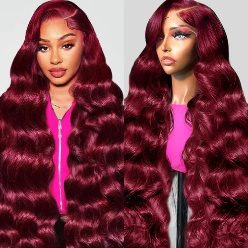 Miniatura 22 de QZOQZO Pelucas de encaje frontal 13x6 de cabello humano, prearrancadas, densidad del 180%, onda corporal, HD, frontal de encaje, sin pegamento
