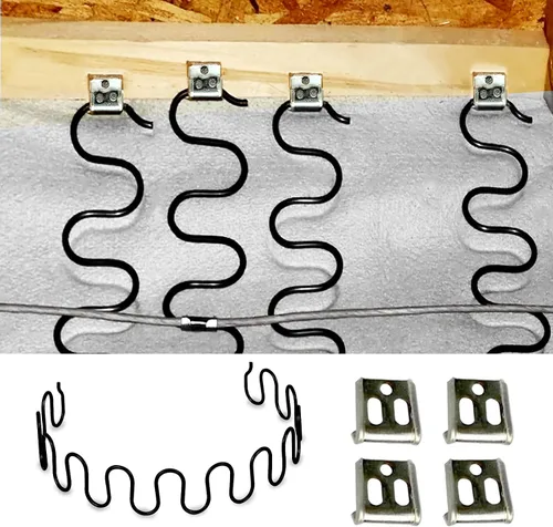 Miniatura 6 de Muelles de repuesto para sofá, 2 resortes de 22 pulgadas con 8 clips en S, kit de reparación de resortes de sofá de diámetro de alambre 4.0
