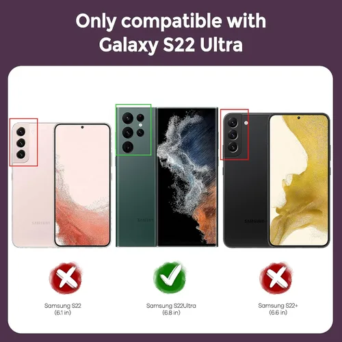 Miniatura 2 de Funda para Galaxy S22 Ultra Phone Case, Funda de silicona para S22 Ultra Hard PC Silicona Suave Samsung Galaxy S22 Ultra Funda protectora Slim Fit