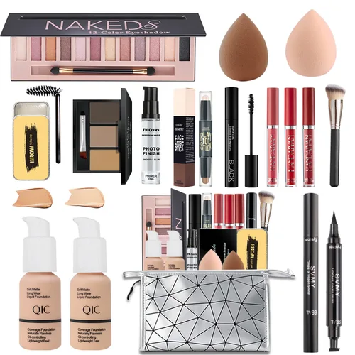 Miniatura 9 de Kit de maquillaje todo en uno para mujeres, kit completo, set de regalo de maquillaje para mujeres, adolescentes y niñas, incluye sombra de ojos