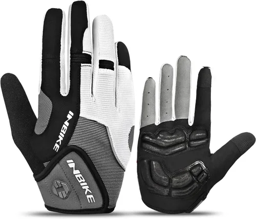 INBIKE Guantes de ciclismo para hombre acolchados de gel de 0.197 in transpirables y resistentes al desgaste