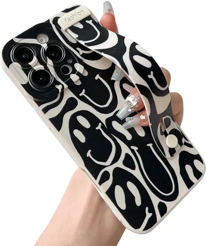 Miniatura 10 de Bonita funda para teléfono compatible con iPhone 13 Pro Max, fundas de silicona líquida, diseño femenino de caricaturas, goma de gel suave de negro