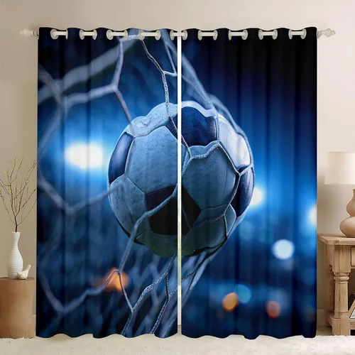 Miniatura 8 de Cortinas de ventana para el día de San Valentín para dormitorio, sala de estar, estampado 3D, cortinas florales de rosas azules para niños y niñas