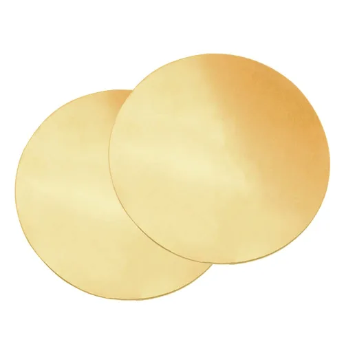 2 placas redondas de latón calibre 12, 0.08 pulgadas de grosor x 2 pulgadas de diámetro, chapa de cobre de latón H62 para manualidades, modelos,