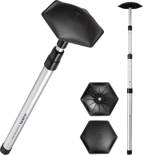 Poste de soporte para bolsa de viaje de golf, brazo rígido telescópico de aleación de aluminio de 4 secciones, protector ligero de club de 1.2