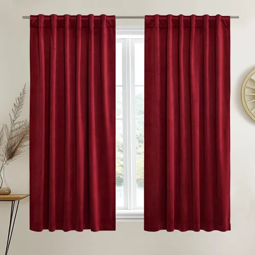 Miniatura 60 de NICETOWN Cortinas blancas extralargas de 144 pulgadas para telón de fondo, cortinas de terciopelo con aislamiento térmico y reducción de ruido
