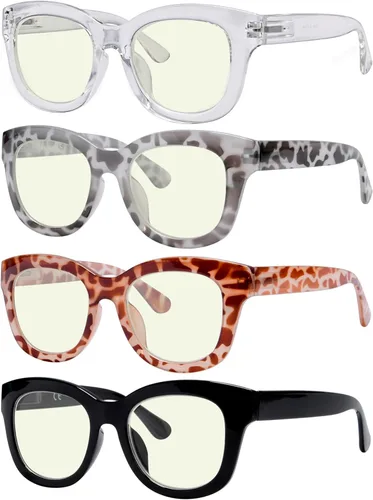 Miniatura 7 de Eyekepper Paquete de 5 lentes de lectura de gran tamaño, lectores retro para mujer, incluyen lectores Sunshine +0.50