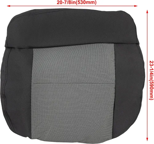 Miniatura 4 de ECOTRIC Funda de asiento inferior para el lado del conductor compatible con Ford F150 FX4 FX2 STX XLT 2004-2008 cojín de asiento delantero de tela