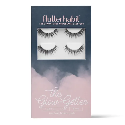 Miniatura 8 de FlutterHabit The Bestie prepTECH - 6 pares de extensiones de pestañas inferiores, racimos de pestañas cónicas de 0.35 a 0.55 pulgadas