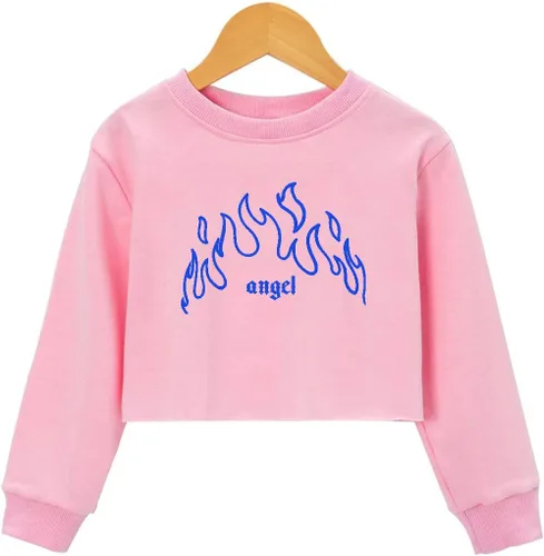 Camiseta corta para niñas y niños, linda sudadera estética con gráficos de dibujos animados para adolescentes