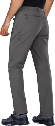 Miniatura 2 de Stlight Mens Snow Ski Waterproof Softshell Pants Winter Hiking Snowboard Fleece Lined Bottom Leg Zipper with 6 Zip Pockets