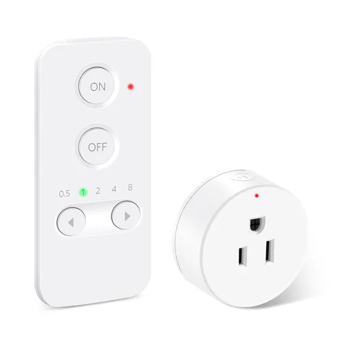 Miniatura 30 de NineLeaf Interruptor de salida remoto inalámbrico, interruptor de lámpara remoto, interruptor decorativo de enchufe de luz de encendido y apagado