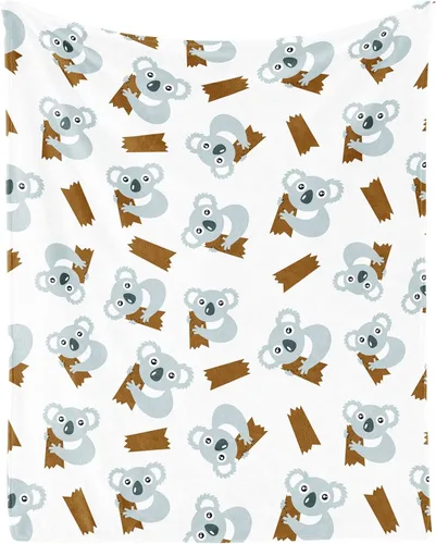 Miniatura 15 de Manta Koala suave, mullida y cálida, manta pequeña de 30 x 40 pulgadas para sofá, oficina, color blanco, bonito regalo para niñas y niños