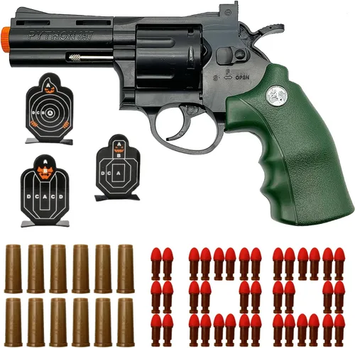 Miniatura 10 de Dreamplay Pistola de juguete MP9, pistola de juguete de expulsión automática realista con placa de anillo, juegos de disparos de acción