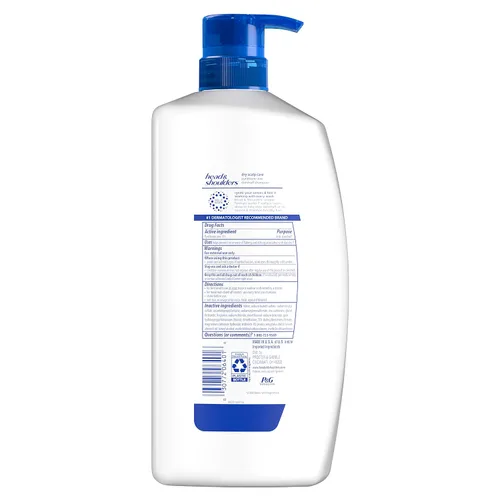 Miniatura 7 de Head & Shoulders Champú anticaspa con 1% de piritiona de zinc, cuidado del cuero cabelludo seco, uso diario, hidratante, control de escamas, seguro