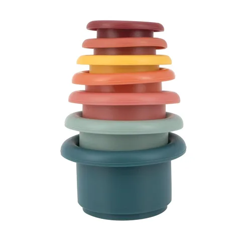 Miniatura 13 de Nuby Juguete interactivo de aguacate apilable de silicona suave, juguete apilable de 5 piezas para el desarrollo temprano, más de 12 meses