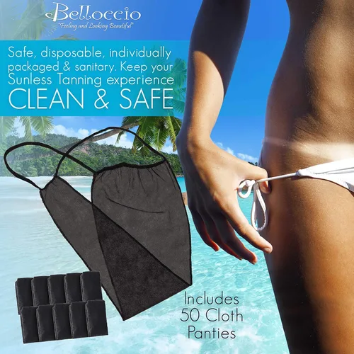 Miniatura 3 de Belloccio Pack de 50 bragas desechables Aerógrafo Spray Bronceado, envolturas corporales