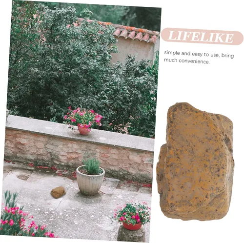Miniatura 6 de Uonlytech Caja de almacenamiento de llaves oculta de piedra sintética realista, para exteriores, para guardar llaves de jardín y artículos pequeños