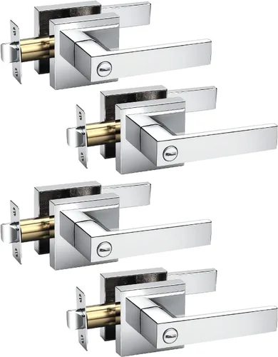 Miniatura 144 de KNOBWELL - Juego de cerradura con 1 picaporte resistente para puertas de una cara, ideal para puertas interiores reversibles, 0.93 libras