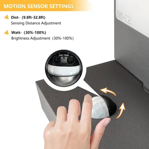 Miniatura 5 de Luz exterior con sensor de movimiento, luces LED de seguridad de 650 lm para exteriores, impermeables, con cabezal ajustable de 270°, iluminación