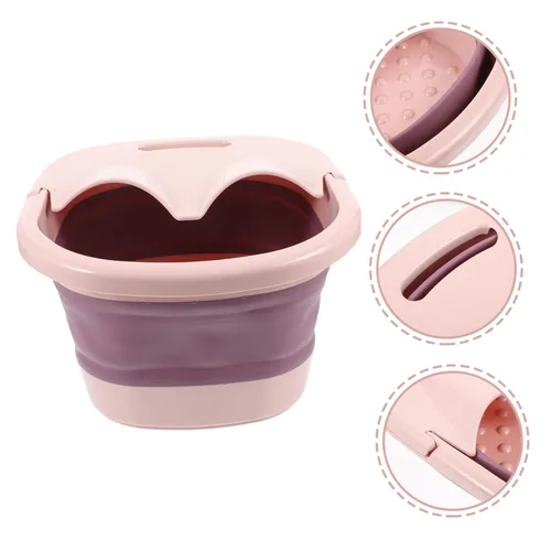 Miniatura 8 de 1 pieza de baño de pies de viaje para pies de baño de pies spa cubo de pies balneario de pies bañera masajeador de pies para pies bañera multiusos