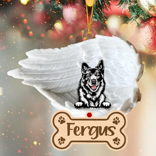 Miniatura 85 de Adorno de perro afgano de 1 ángel, adorno acrílico 2D personalizado conmemorativo para perros, regalo por pérdida de mascotas, regalo