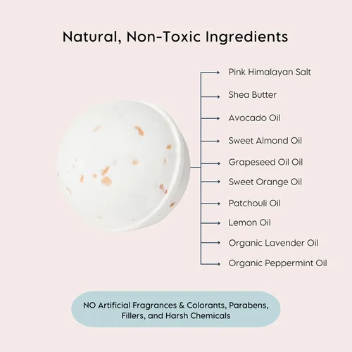 Miniatura 3 de LA SALT CO Bomba de baño Zen, hecha a mano con ingredientes naturales, sal del Himalaya rica en minerales, libre de crueldad, fabricada con aceites