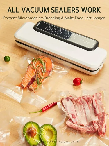 Miniatura 6 de Syntus - Rollo de sellado al vacío de 8" x 150' para alimentos con dispensador de corte, rollos de bolsas selladoras al vacío de grado comercial