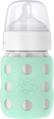 Miniatura 28 de Lifefactory Biberón de cuello ancho aislado al vacío de acero inoxidable de 8 onzas con pezón para sorber, melón, LS2251WCA4 Cantaloupe